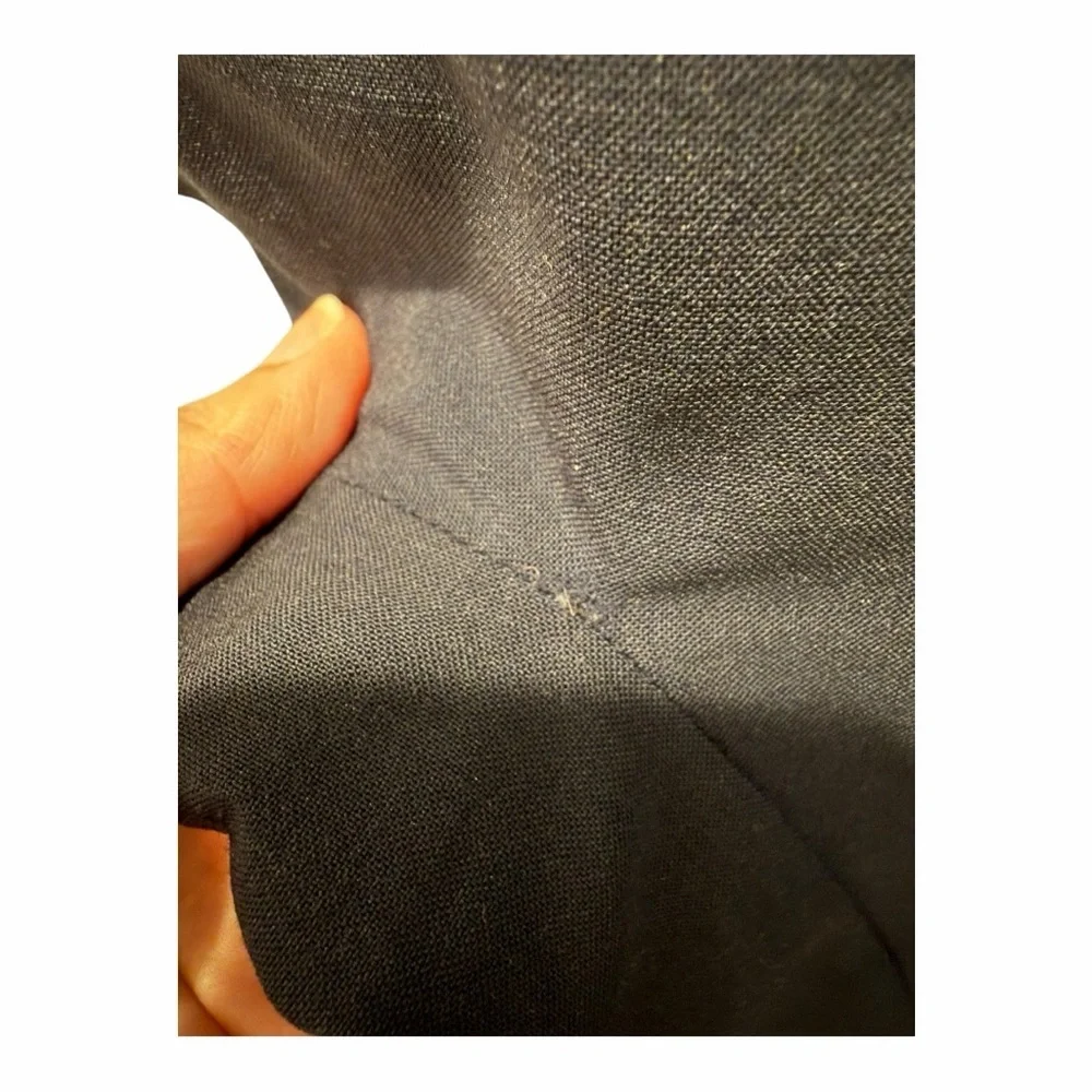 MM.LaFleur Navy Wool Sheath Dress 6 Workwear Career Professional Note Flaw Blue - Picture 10 of 11